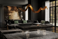 Crocadile leather pool table