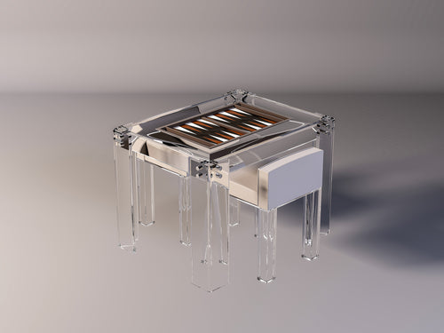 backgammon lucite gametabl