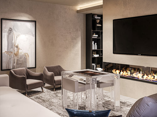 backgammon lucite gametable