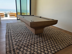 custom pool table in oak finish