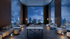 modern bronze white ping pong table