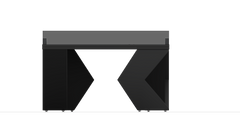 black aluminum ping pong table