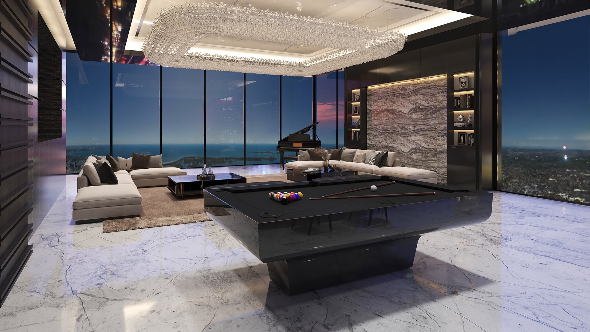 Satine Black - Contemporary Pool Tables – Pool Table Portfolio