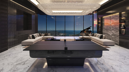 SATINE Black Pool Table