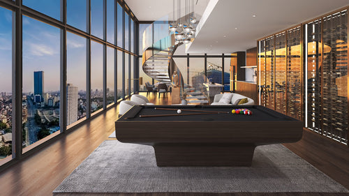 SATINE Walnut Pool Table