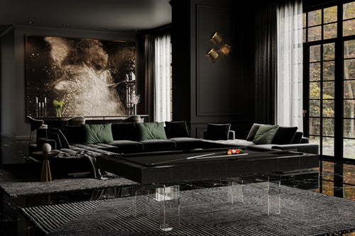 AROCK Crocodile Leather Pool Table