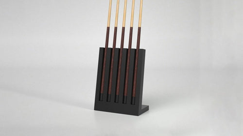 Black Minimal Floor Cue Rack - Pool Table Portfolio
