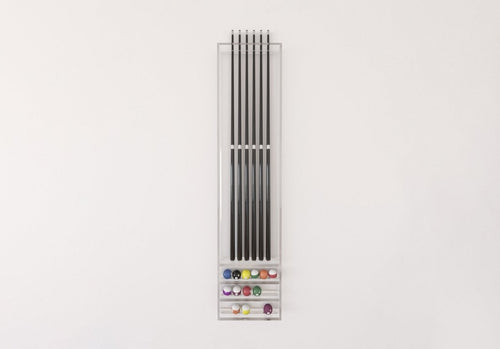Lucite Minimalist Wall Rack - Pool Table Portfolio