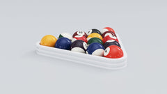 Urack White Floor Cue Rack - Pooltableportfolio