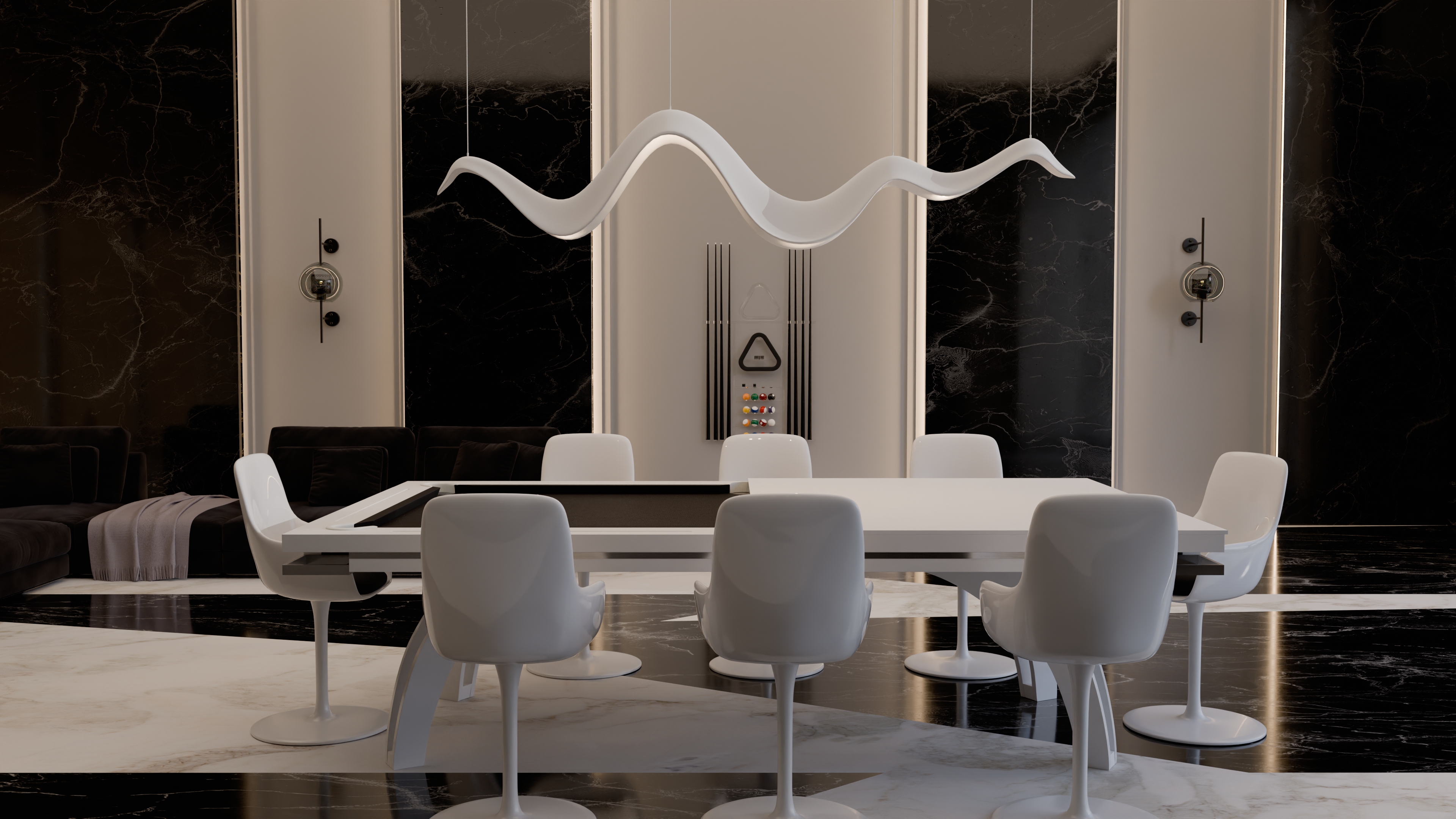 Designing a Dual-Use Dining + Billiards Space – Pool Table Portfolio