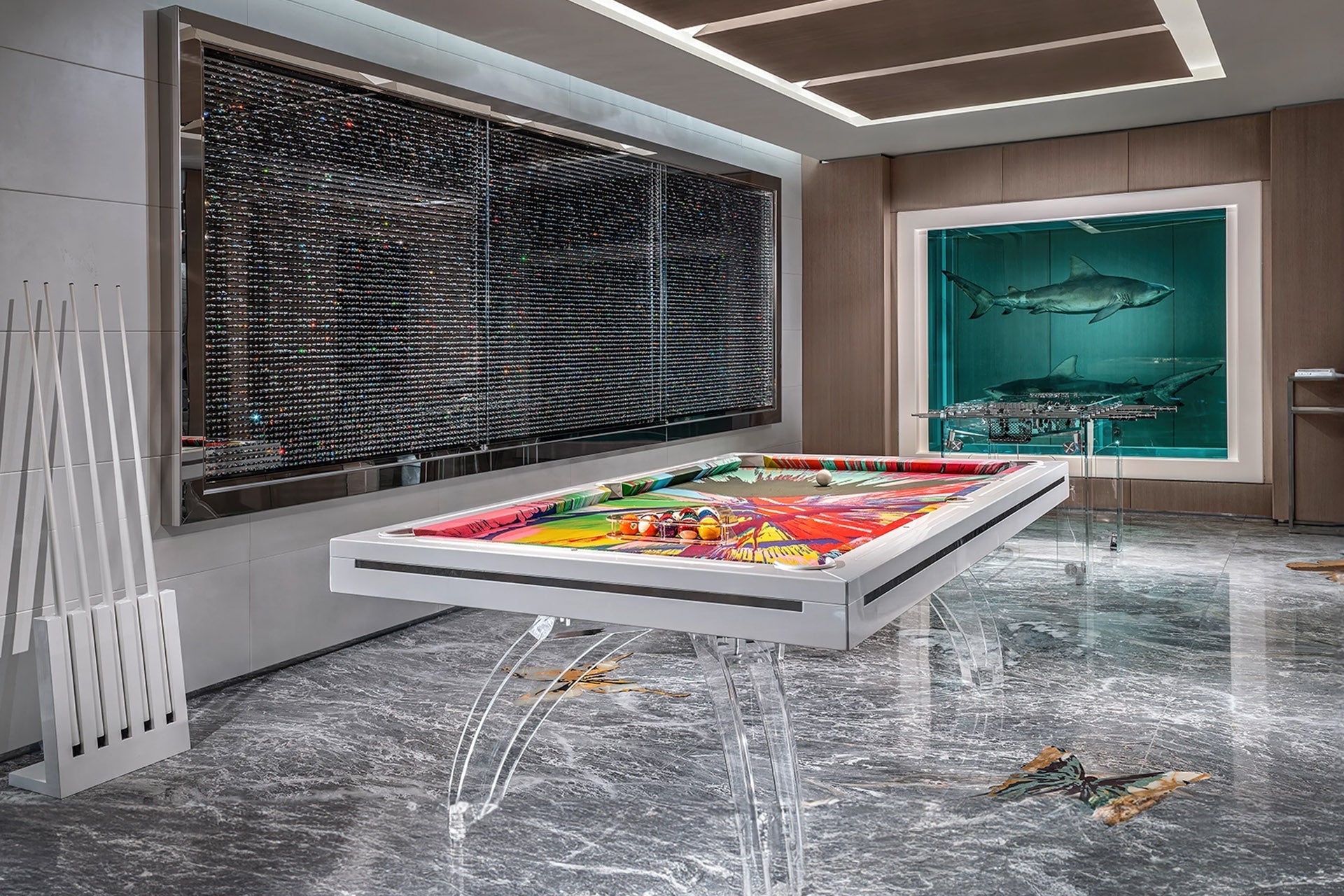 The Burj Custom Billiard table in the palms suite 