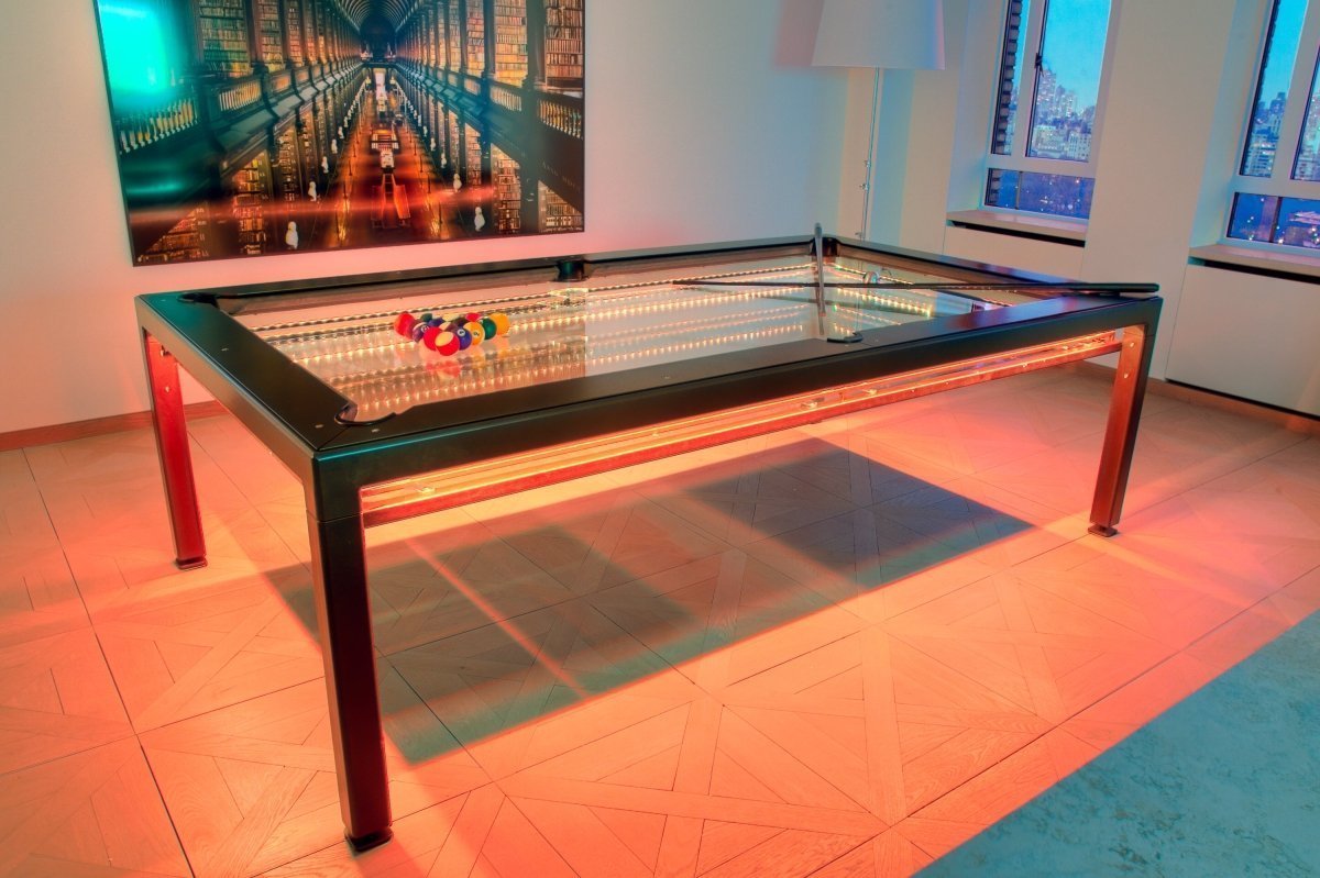 Central Park West Glass Pool Table 