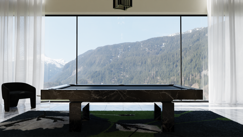 AROCK Black Marble Pool Table