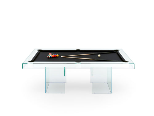 custom made glass pooltable