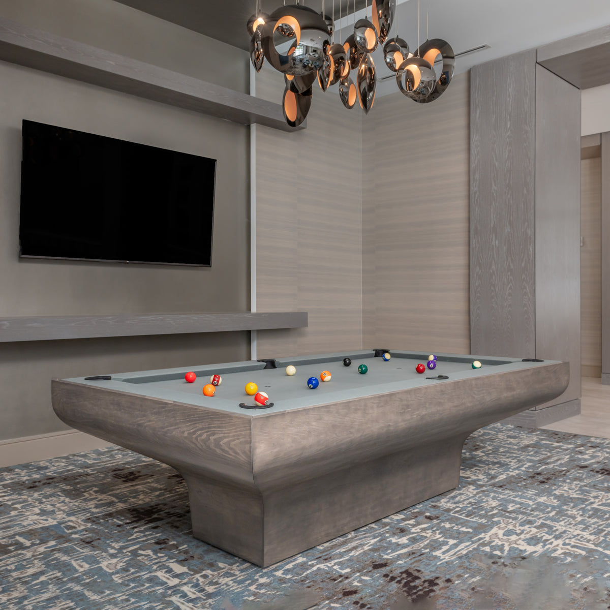 SATINE Grey Ash Pool Table