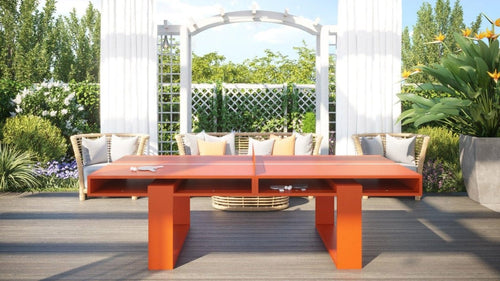 All weather Aluminum Deco Ping Pong Tropic Orange - Pool Table Portfolio